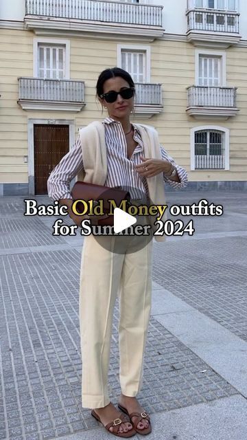 OldMoneyFashion | Old Money Fashion & Lifestyle on Instagram: "Basic outfit ideas for summer 2024 to look elegant & old money 🖼️☀️

#oldmoney #oldmoneyfashion #classy #oldmoneyaesthetic #elegant #elegantstyle #eleganttips #elegance #elegancetips" Old Money Outfit Summer, Old Money Outfits Ideas, Basic Outfit Ideas, Petite Style Outfits, Outfit Ideas For Summer, Old Money Fashion, Money Fashion, Petite Style, Old Money Aesthetic