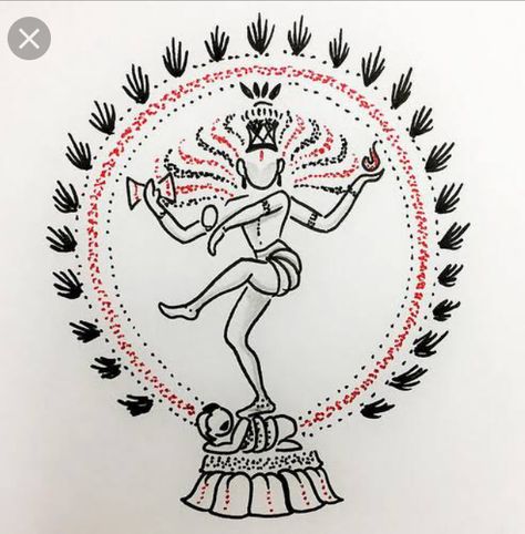 Nataraja Tattoo Design, Natraj Drawing, Nataraja Drawing, Drawing Simple, Simple Tattoos, Simple Designs, Tatting, Tattoo Designs, Paintings