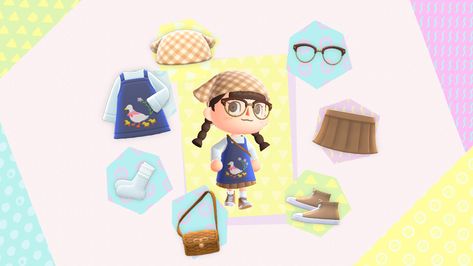 Eunice Acnh, Acnh Outfits Ideas Able Sisters, Acnh Poppy, Acnh Citycore, Able Sisters, Acnh Outfits, Acnh Clothes, Animals Crossing, Animal Crossing Guide