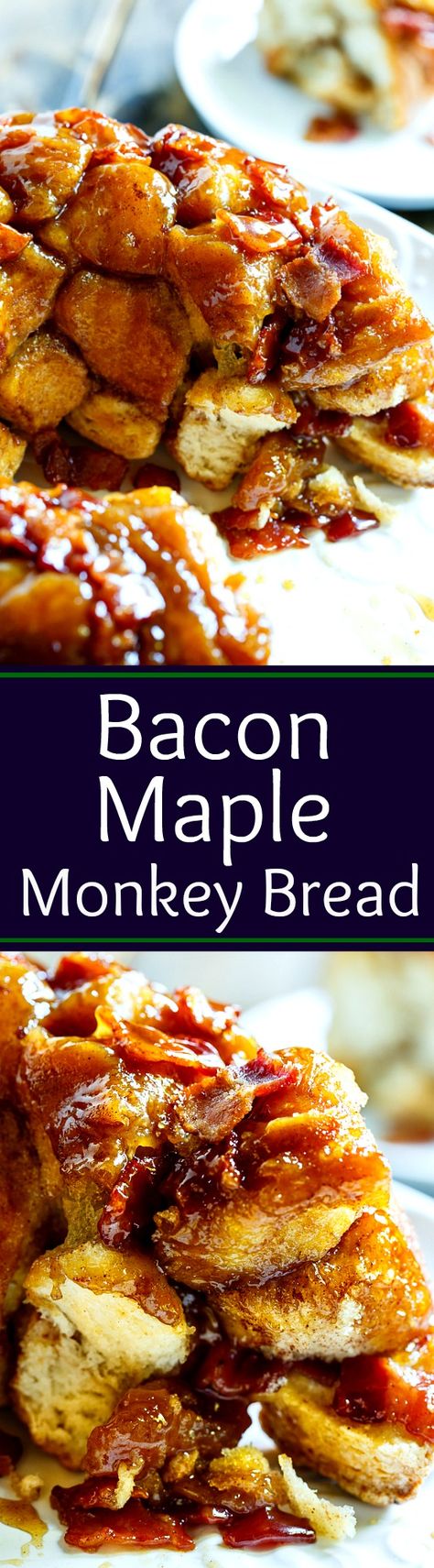 Maple Bacon Monkey Bread, Maple Syrup Sauce, Apple Cinnamon Monkey Bread, Bacon Monkey Bread, Monkey Breads, Homemade Maple Syrup, Monkey Bread Recipe, Bake Goods, Baking Goods