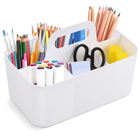 Organize Tips, Stationary Organizer, Organizer For Desk, Cleaning Caddy, Desk Organisation, Craft Storage Box, Office Supply Storage, Desk Caddy, Arts And Crafts Storage