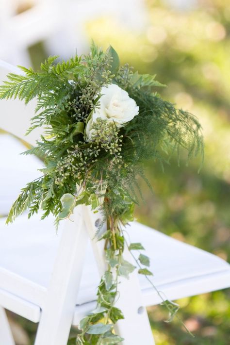 Plumosa Fern: A Houseplant that Adds Unusual Beauty Ferns Wedding, Chair Flowers, Church Aisle, Unusual Beauty, Fern Wedding, Aisle Flowers, Church Decorations, Asparagus Fern, English Ivy