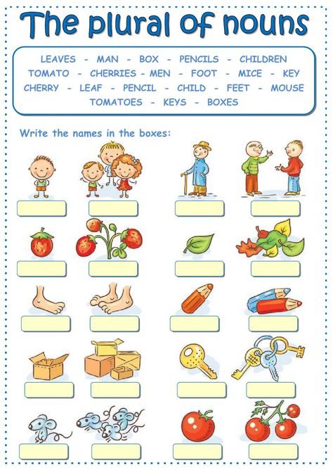 The plural of nouns interactive and downloadable worksheet. You can do the exercises online or download the worksheet as pdf. Plural Of Nouns Worksheets, Plural Of Nouns, Irregular Plural Nouns Worksheet, Irregular Nouns, Plurals Worksheets, Plural Nouns Worksheet, Nouns Activities, Irregular Plural Nouns, Singular And Plural Nouns