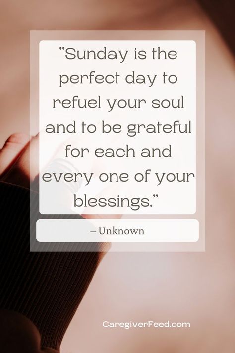 ”Sunday is the perfect day to refuel your soul and to be grateful for each and every one of your blessings.” – Unknown Sunday Motivation Quotes, Your Soul Quotes, Self Happiness Quotes, Blessed Sunday Quotes, Mindfulness Quotes Positive, Sunday Motivation, Blessed Sunday, Sunday Quotes, Finding Happiness