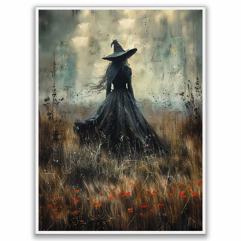 PRICES MAY VARY. Multiple Sizes Available: Our Halloween ghost poster comes in four different sizes to fit your decorating needs: 12x16 inches, 16x24 inches, 20x30 inches, and 24x36 inches. Choose the perfect size to create the desired spooky atmosphere. Framed and Unframed Options: Available in both framed and unframed versions, this poster can match any decor style. The framed version includes a high-quality wooden frame, while the unframed version offers a sleek and modern look. High-Quality Witchy Art Print, Spooky Images Halloween Art, Ghost Poster, Vintage Dark Academia, Witch Wall Art, Light Academia Decor, Haunted Graveyard, Academia Decor, Rustic Halloween