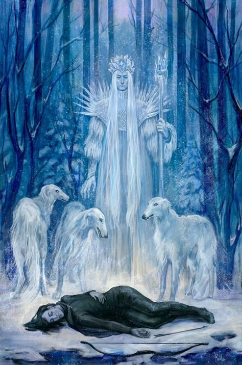 Rami fon Verg art God Of Winter Fantasy Art, Winter Fey Art, Snow Soldier Concept Art, Winter Mythical Creatures, Snow Concept Art, Snow Elf, 1 January, Legends And Myths, Winter Fairy