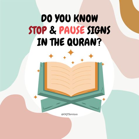 Easy to follow guide on Quran Stop and Pause Signs #quran #education #islam Stop Sign, Learn Quran, The Quran, Quran, Education, Let It Be, Signs, On Instagram, Instagram