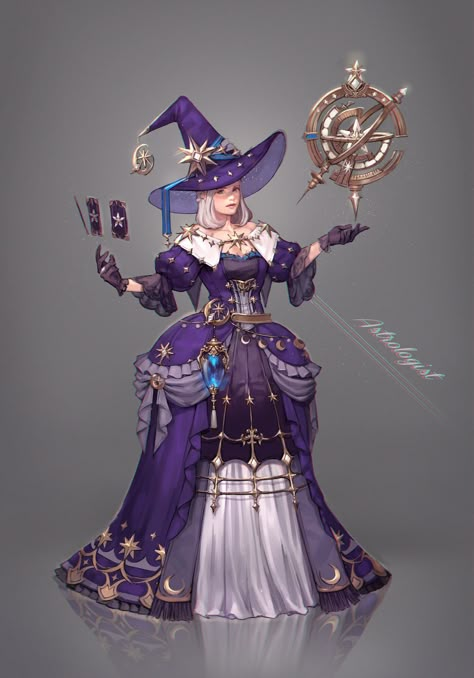 Ffxiv Astrologian Art, Astrologian Ffxiv, Witch Characters, Anime Witch, Witch Art, A Witch, Female Character Design, Character Design References, Medieval Fantasy