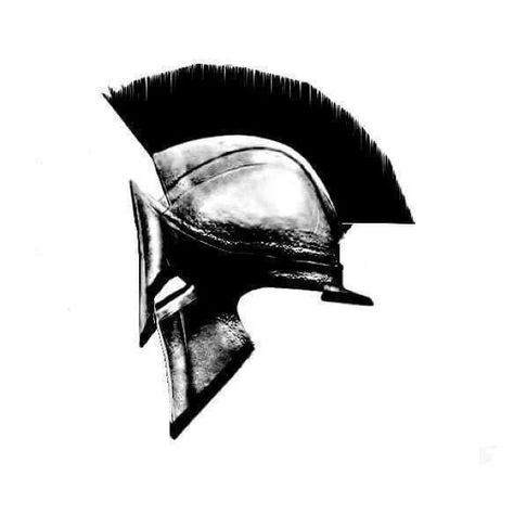 Spartan Tattoo, A Black, Black And White, White, Black