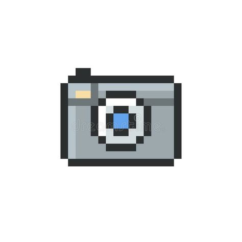 Camera Pixel Art, Art Camera, Camera Illustration, Analog Camera, Pixel Camera, Camera Logo, Phone Themes, Pixel Art, Stock Illustration