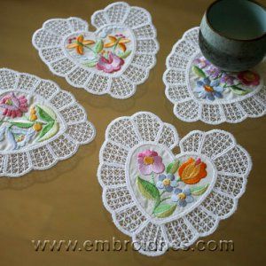 Embroidery Coasters, Valentine Coasters, Start Embroidery, Valentines Coasters, Machine Embroidery Designs Projects, Coaster Projects, Machine Embroidery Tutorials, Valentine Embroidery, Ith Machine Embroidery