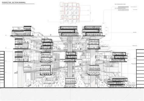 AA School of Architecture Projects Review 2012 - Inter 6 - Hyunwoo Chung Sectional Perspective, Aa School, Section Drawing, Architecture Concept Diagram, School Of Architecture, Concept Diagram, Architectural Section, Architecture Concept Drawings, Architectural Drawing