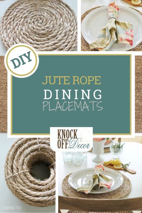 Diy Jute Placemats, Jute Placemats, Outdoor Lighting Design, City Farmhouse, Pottery Barn Inspired, Summer Table, Diy Kitchen Decor, Home Decor Sets, Work Diy