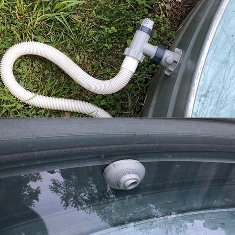 you Stock Tank Hot Tub Diy, Hot Tub Stock Tank, Round Stock Tank, Farm Pool, Stock Pool, Patio Redo, Stock Tank Hot Tub, Cottage Landscaping, Backyard Waterfalls