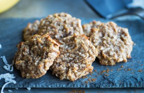 Healthy Banana Breakfast Cookies – 12 Tomatoes Coco Cookies, Health Bars, Banana Breakfast Cookie, Galletas Keto, Low Oxalate, Paleo Cookies, Banana Breakfast, Banana Cookies, Sans Gluten Sans Lactose