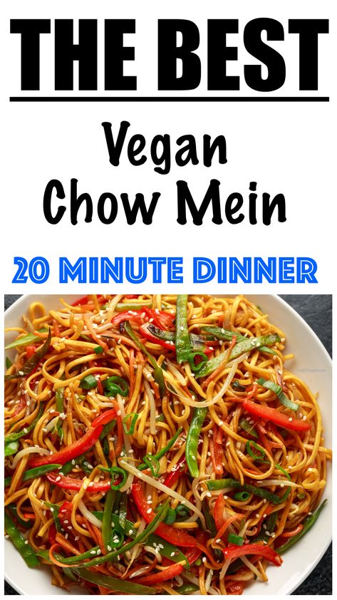 Veggie Chow Mein Stir Fry, Tofu Chow Mein, Vegan Chow Mein Recipe, Veg Chow Mein Recipe, Vegetarian Chow Mein, Chow Mein Sauce, Veggie Chow Mein, Vegan Chow Mein, Vegetarian Chinese Recipes