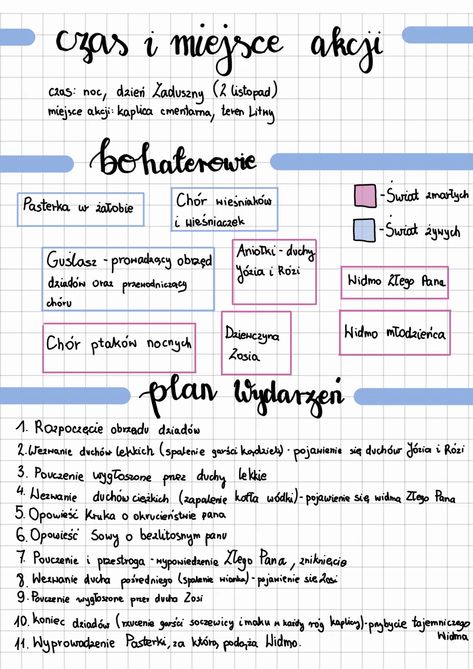 Dziady cz. 2 (Język polski) jako PDF - Knowunity School Notes, Olaf, Back To School, Notebook, Education