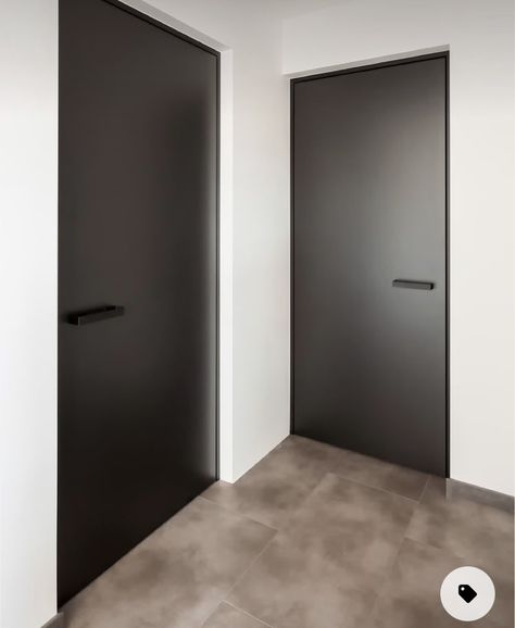 Black Interior Door, Interior Door Styles, Black Interior Doors, Stylish Laundry Room, Home Door Design, Architecture Bathroom, Doors Interior Modern, Glass Doors Interior, Indoor Doors