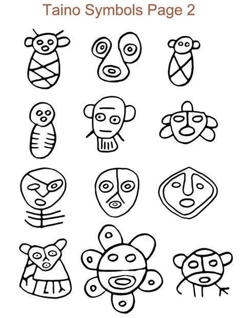 Ancient Taino Symbols Taino Petroglyphs, Taino Culture, Taino Art, Taino Tattoos, Taino Symbols, Taino Indians, Puerto Rico History, Puerto Rico Art, Puerto Rican Culture