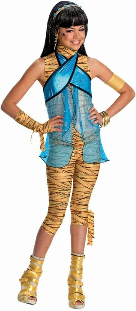 Cleo De Nile Costume #teen #tween #Halloweencostume Monster High Halloween Costumes, Monster High Cleo, Monster High Halloween, Monster High Costume, Mummy Costume, Valentine Diy, Monster High Party, Diy Valentine, Costume Diy