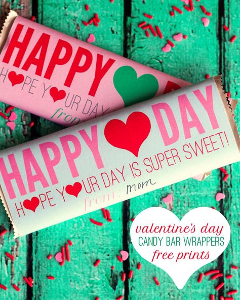 Adorable Valentine's Day Candy Bar Wrappers!! Free download on { lilluna.com } #valetines Valentines Candy Bar, Valentines Candy Bar Wrappers, Chocolate San Valentin, Selamat Hari Valentine, Candy Bar Wrapper Template, Valentines Candy, Vday Cards, Valentines For Mom, Printable Valentines