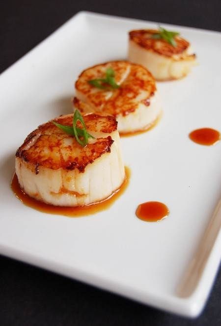 ORANGE SOY GLAZED SCALLOPS... DROOLING! Chef Ideas, Sydney Food, Romantic Meals, Scallop Recipes, Romantic Dinner Recipes, Clean Eats, Food Blogs, Event Food, Sea Food