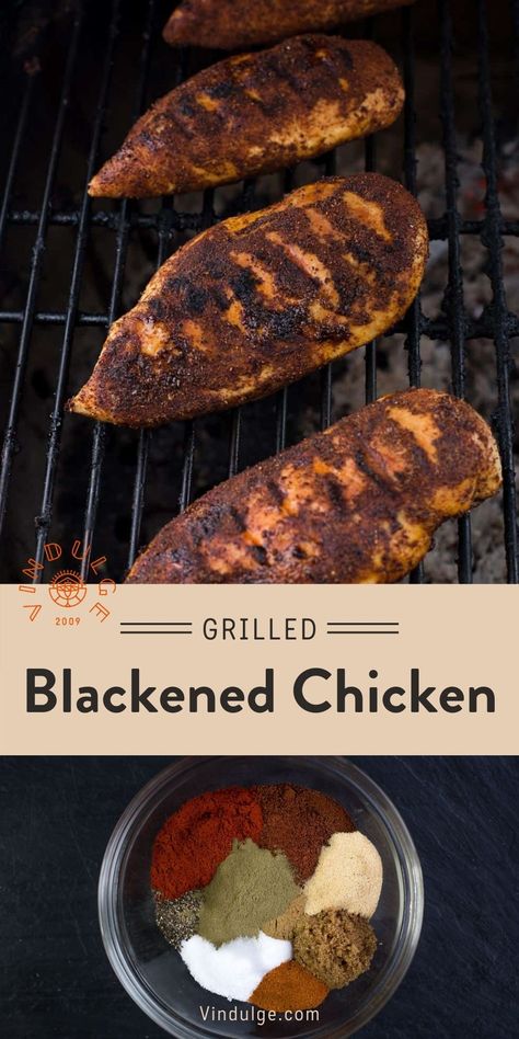 Grilled Blackened Chicken, Blackened Chicken Seasoning, Homemade Blackened Seasoning, Spicy Chicken Breast, Homemade Barbecue Sauce Recipe, Blackened Chicken Recipe, Barbeque Chicken, Blackened Seasoning, Chicken Breast Recipe