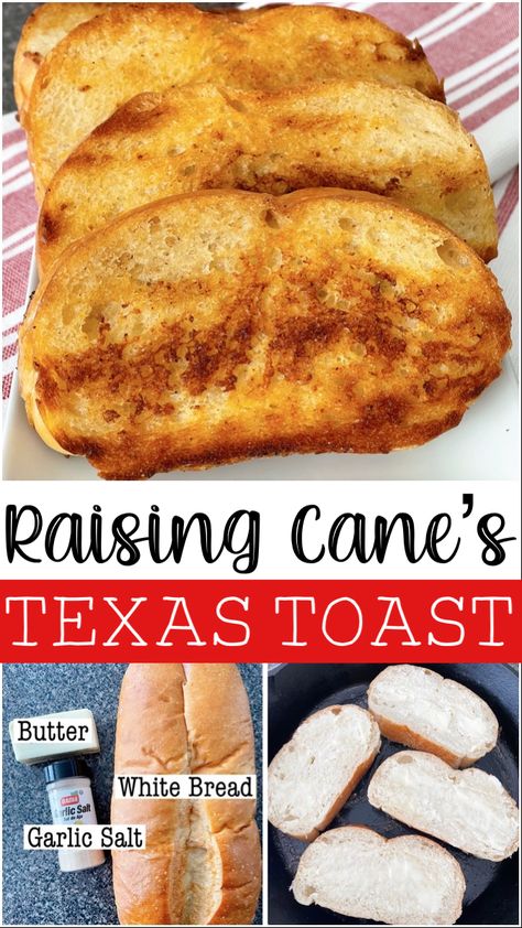 Raising Canes Copycat Recipes, Canes At Home, Rasing Canes Bread Recipe, Raising Canes At Home, How To Make Canes Bread, Raising Canes Garlic Bread Recipe, Razzoos Copycat Recipes, Copycat Raising Canes Bread, Rasing Canes Copycat