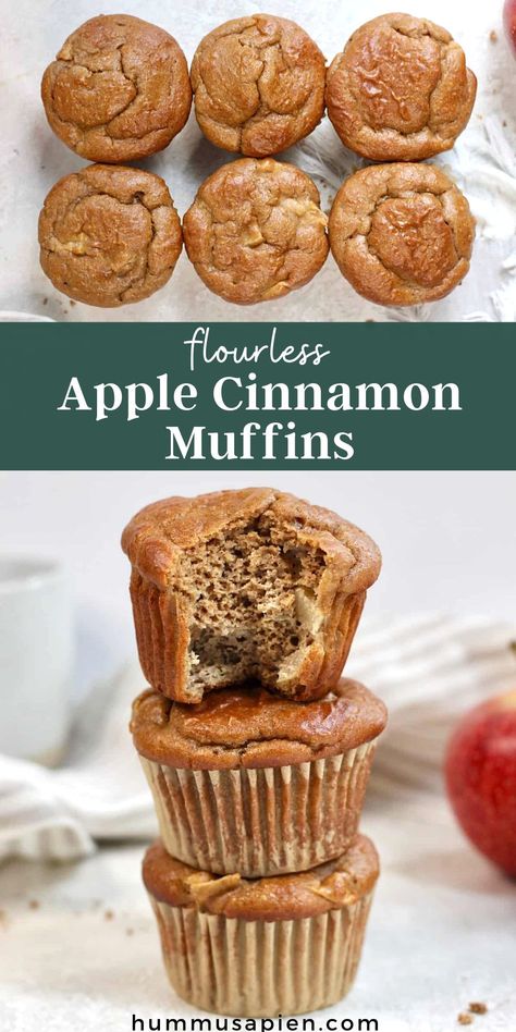 Muffin Recipes Using Oil, Gluten Free Apple Butter Recipes, Flourless Blender Muffins, Flourless Apple Muffins, No Butter Muffins, Keto Applesauce Muffins, Healthy Apple Muffin Recipes, Naturally Gluten Free Recipes, Sugar Free Apple Muffins