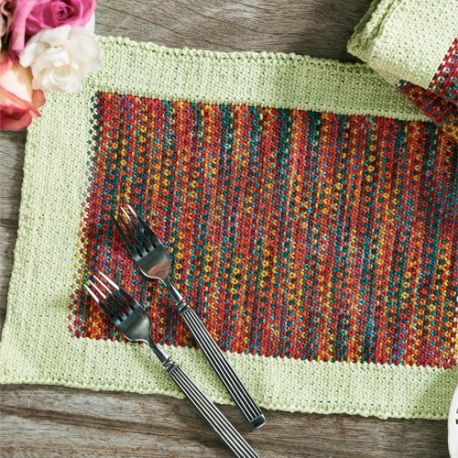 Easy beginner placemats Crochet Baby Afghans, Knit Placemats, Awesome Crochet, Knitting Patterns Free Beginner, Crochet Placemats, Beginner Knitting Patterns, Knit Basket, Placemats Patterns, Knit Dishcloth