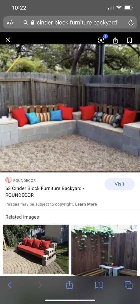 Cinder Block Sectional, Cinder Block Furniture, Cinder Block, Outdoor Sectional Sofa, Outdoor Storage Box, Sectional, Home Diy, Sweet Home, Outdoor Furniture