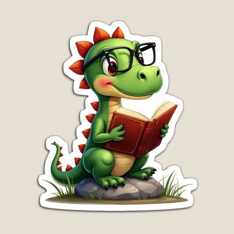 Dinosaur Reading, Dinosaurs Clipart, Reading A Book, Dinosaurs, A Book, Books To Read, Clip Art, Reading, For Sale