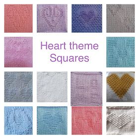 Sammy B's knitting patterns : Heart theme bonding squares/blanket Bonding Squares, Squares Blanket, Heart Theme, Farm Animals Theme, Preemies, Triangle Square, Baby Blanket Knitting Pattern, Knitting Instructions, Baby Themes