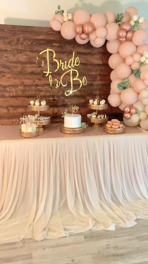 Brides Shower Decoration, Champagne Color Bridal Shower Theme, Bridal Shower Selfie Station, Bridal Shower Decorations At Home, Bride Shower Ideas Decorations, Bride To Be Decoration Ideas At Home, Bridal Shower Diy Decorations, Bridal Shower Balloon Decorations, Bridal Shower Ideas At Home