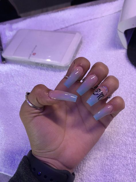 Nails With Initials, Ongles Gel Violet, Nagellack Trends, Long Acrylic Nails Coffin, Ballerina Nails, Coffin Nails Designs, Fire Nails, Pretty Acrylic Nails, Types Of Nails