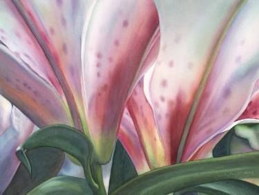 Teaching Watercolor, Green Painting, Painting Light, Stargazer Lily, Art Web, Bainbridge Island, Art Prints Online, Photorealism, Light Painting