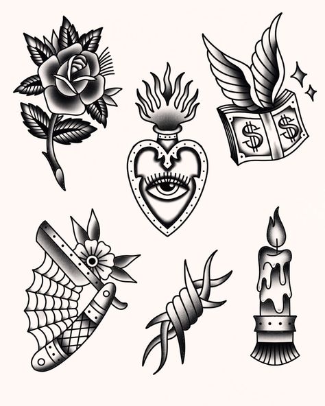 American Traditional Black And Grey, Oldschool Tattoo Black, Old School Tattoo Design Black, Traditional Patchwork Tattoo, Old School Flash Tattoo, Traditional Tattoo Animals, Traditional Tattoo Black And Grey, Traditional Tattoo Black And White, Traditional Tattoo Man