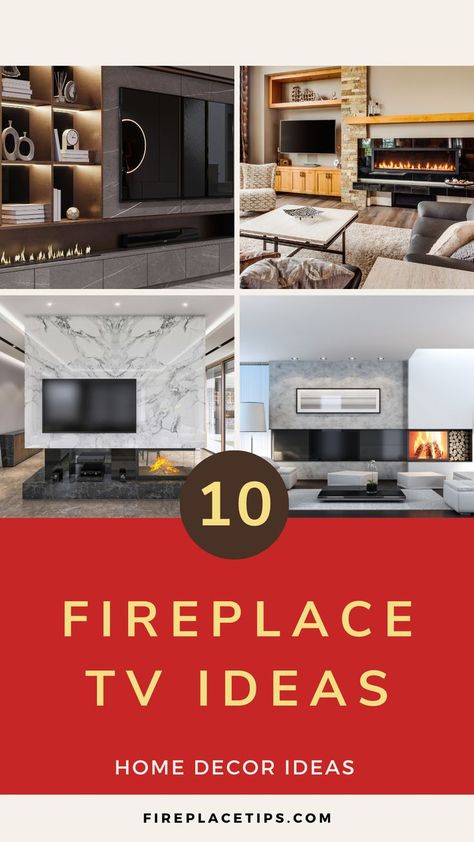 fireplace TV Ideas Tv Wall Ideas With Fireplace, Elegant Fireplace, Fireplace And Tv, Living Room Centerpiece, Modern Electric Fireplace, Built In Electric Fireplace, Fireplace Tv Wall, Tv Design, Fireplace Wall