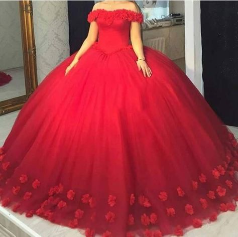 Lady in red Quinceanera Dresses Silver, Red 15 Dresses, Red 15 Dresses Quinceanera, Red Ball Gowns, Red Ball Gown, Dress Quinceanera, Red Quinceanera Dresses, Tulle Balls, Wedding Dresses With Flowers