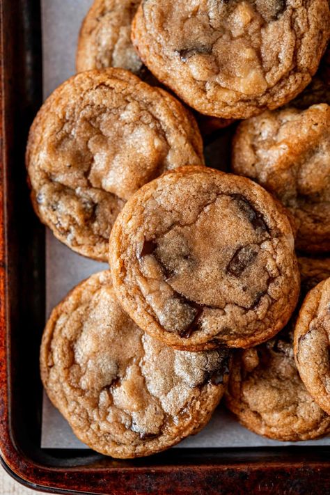 Marzipan Cookies, Brown Butter Cookies, Sweet Dough, Cookie Desserts, Marzipan, Butter Cookies, Just Desserts, Chip Cookies, Chocolate Chip Cookies