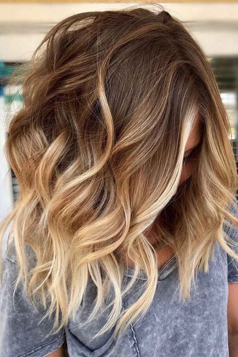 Hottest Brown Ombre Hair Color Ideas, Spice Up Your Hair ★ Cabelo Ombre Hair, Brown Ombre Hair Color, Medium Length Blonde Hair, Hair Color Blonde Highlights, Ombre Blond, Hair Length Chart, Brown Ombre Hair, Hair Color Crazy, Medium Length Hairstyles