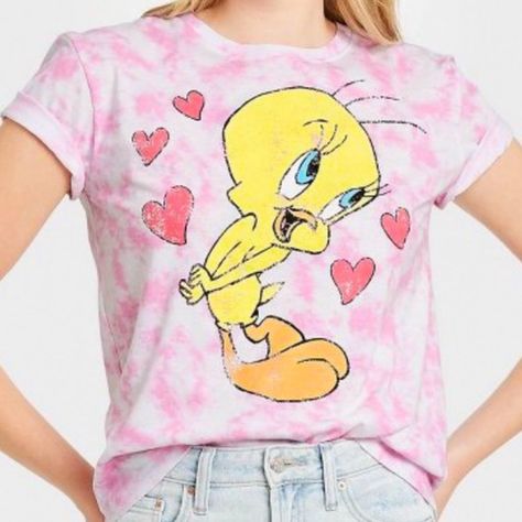 Brand: Looney Tunes Size: Large Color: Pink, Yellow, Tye Dye Materials: 52% Polyester 48% Cotton This Girl’s Top Is Brand New With Tags, And Is Super Cute And Soft! It Features A Tye Dye Pattern And Tweety Bird. Please Message Me With Any Questions You May Have! Hogwarts T Shirt, New Looney Tunes, Looney Tunes Tweety, Harry Potter Shirts, T Shirt Crop Top, Tweety Bird, Pink Tie Dye, Tie Dye Shorts, Tie Dye Shirt