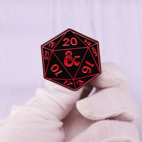 Dungeons-And-Dragons 20 Sided Dice Enamel Pin Badge D20 Game Brooch Fashion Jewelry Gift 20 Sided Dice, Brooch Fashion, Enamel Pin Badge, Enamel Pin, Dungeons And Dragons, Jewelry Gift, Fashion Jewelry, Pins