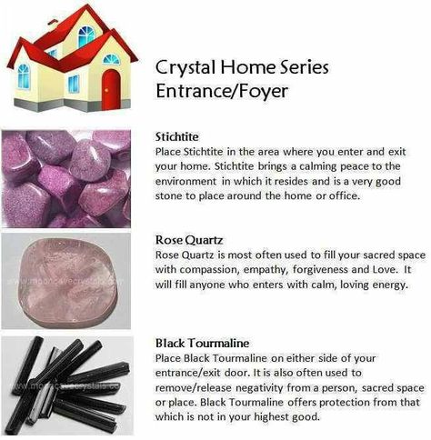 Crystals For House, Crystals For Home, Healing My Heart, Witchy Home, Entrance Foyer, Gemstones And Crystals, Crystals In The Home, Home Entrance, Entry Hall