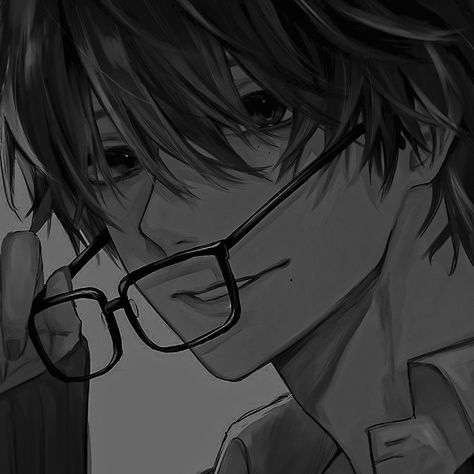 Boy Pfps For Discord Anime, Anime Guy With Glasses, Anime Glasses Boy, Anime Picture Hd, Emo Pfp, Anime Devil, Profil Anime, Dark Anime Guys, Body Pose Drawing