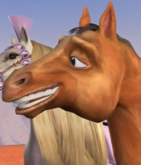 Barbie Princess And The Pauper, The Princess And The Pauper, Horse Meme, Barbie Horse, Tv Musical, Barbie Funny, Barbies Pics, Princess And The Pauper, Lights Camera Action