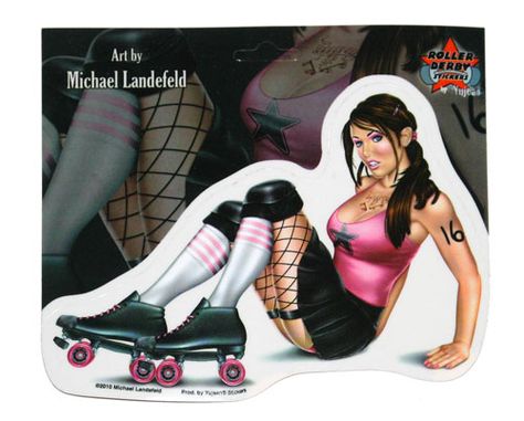 Roller Derby Girls, Girl Decals, Derby Girl, Roller Girl, Skater Girls, Blowout Sale, Fishnet Stockings, Comics Girl, Roller Derby