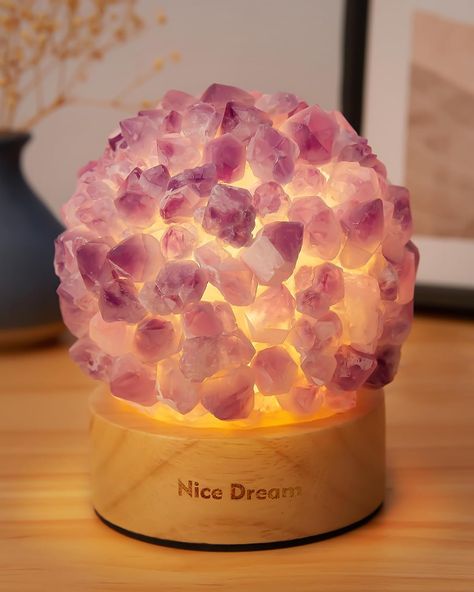 Nice Dream Amethyst Crystal Lamp, Healing Crystals Night Light with Wooden Base, Amethyst Crystal Ball Table Lamp for Meditation, Yoga,Amethyst Gift for Christmas, Birthday,Anniversary Visit the Nice Dream Store 4.4 4.4 out of 5 stars 462 ratings 800+ viewed in past month Best Seller $30.99 Crystals Bedroom, Lamp Aesthetic, Yoga Home Decor, Ball Table Lamp, Room Amazon, Quartz Lamp, Sphere Lamp, Meditation Room Decor, Nice Dream