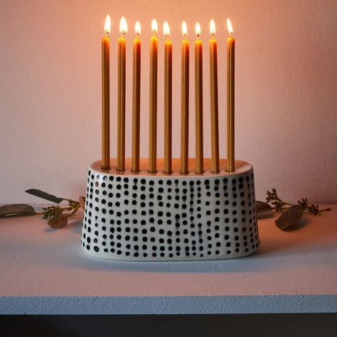 Thrilled to be featured on Food52! See the debut of our Menorah, alongside classics like the Frost White Formation Vase and Formation Mug. Each piece is meticulously handcrafted, drawing inspiration from organic forms and ancient ceramic traditions. The Azul Menorah is a Food52 exclusive, perfect for holiday celebrations. Thanks to the Food52 team for your support, and to photographer Armando Rafael for seeing the work in such a lovely light. ⁠ ⁠ Discover the full collection on their site! ht... Clay Menorah Ceramics, Ceramic Menorah Handmade, Ceramic Menorah, Ceramic Food, Ceramic Projects, Women Working, Candles Handmade, Ceramic Candle Holders, Northeast Ohio