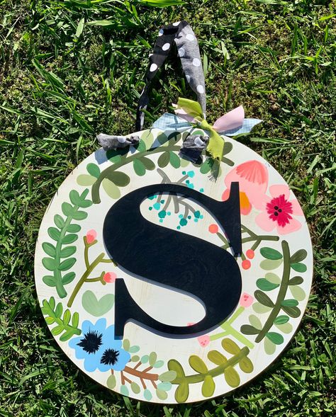 Excited to share this item from my #etsy shop: spring door hanger, summer door hanger, spring décor, summer decor Boho Door Hanger, Craft Trailer, Boho Door, Prestige Worldwide, Spring Door Hanger, Hospital Door Hangers, Monogram Door Hanger, Wood Monogram, Door Hangers Diy